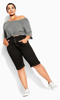 Plus size hot sale cuffed shorts