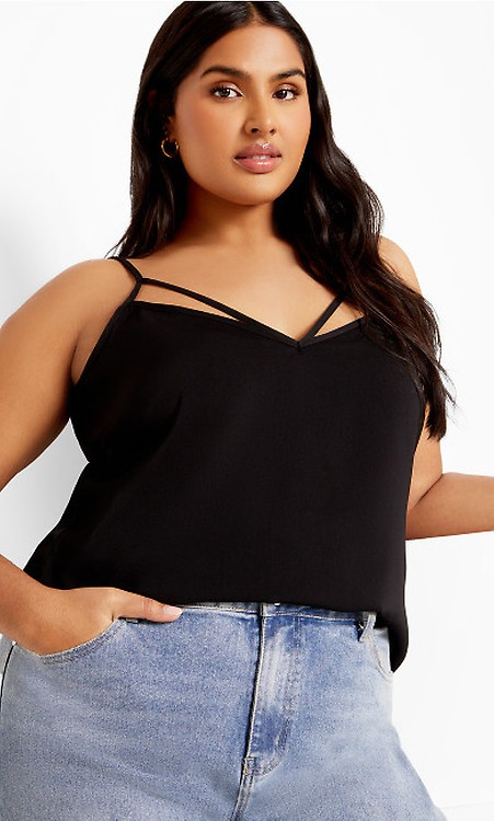 Women's Plus Size Shine Hi Lo Emerald Cami Top