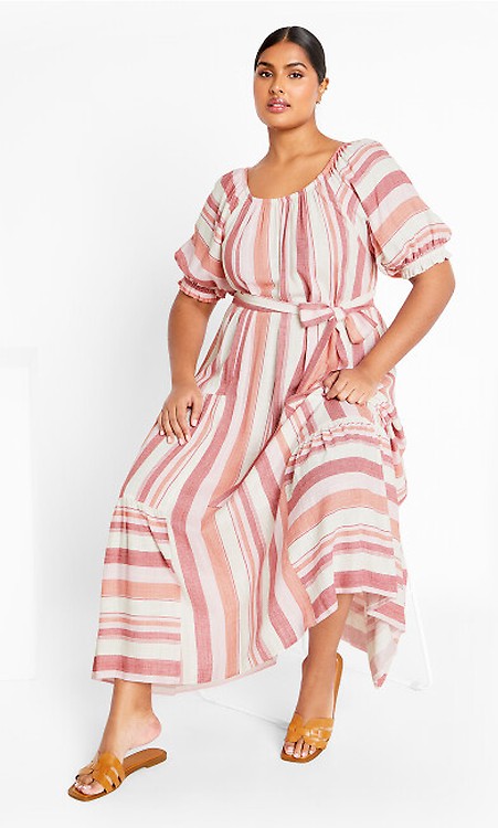 Women's Plus Size Jade Blossom Print Jade Maxi Dress