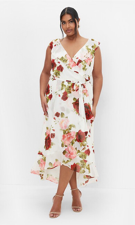 Women s Plus Size Plus Size Vintage Floral Dress black