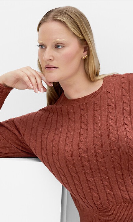 売れ筋商品|||シティーシック ニット&セーター アウター レディース Plus Size Stripe Lilia Sweater Cream stripe Women's Plus Size Stripe Lilia Cream Jumper