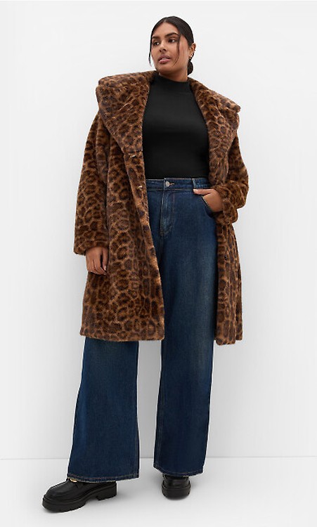 【極美品】THINK FUR Eco Fur Tailored Coat S THINK FUR Eco Fur Tailored Coat エコファー