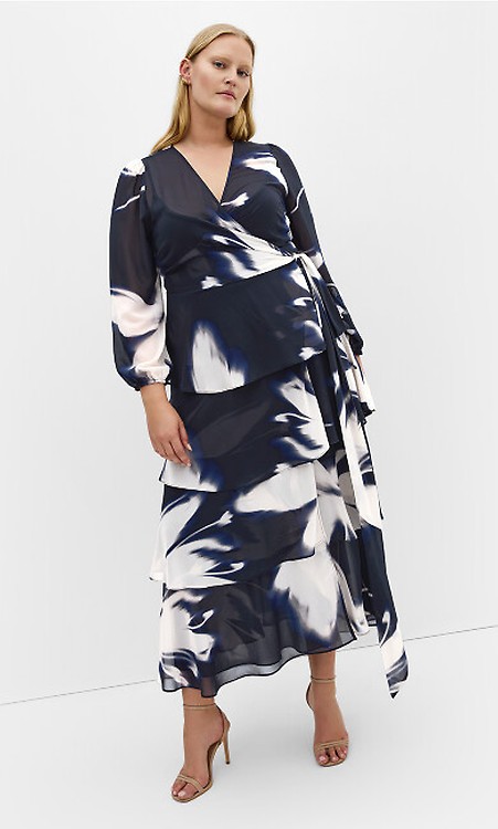 Women's Plus Size Jade Blossom Print Jade Maxi Dress