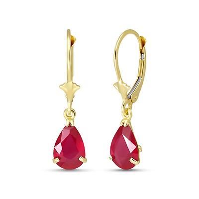 Ruby Earrings 7ctw in 9ct Gold | QP Jewellers