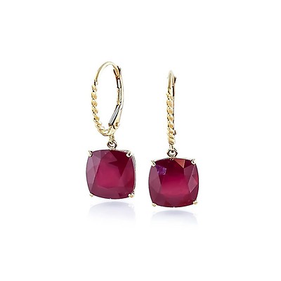 Ruby Earrings 7ctw in 9ct Gold | QP Jewellers