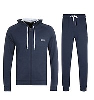 boss bodywear crew neck tracksuit navy