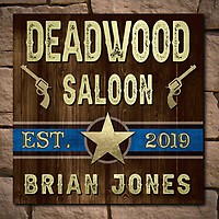 Wild West Saloon Custom Bar Sign Signature Series