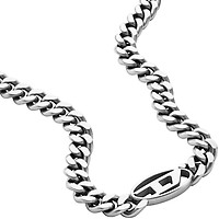 ★DIESEL★ D logo necklace DX1421931 Diesel logo-pendant Necklace | Silver | FARFETCH JO