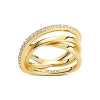 Swarovski Imber Ring Round cut White Gold tone plated