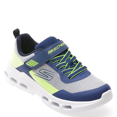 Pantofi sport SKECHERS albastri, METEOR-LIGHTS 2.0, din material