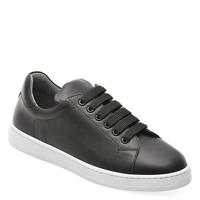 Pantofi sport SKECHERS alb-negru, HOTSHOT, din piele naturala