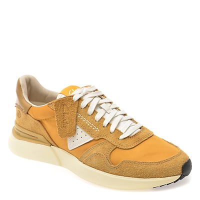 Pantofi sport CLARKS kaki, COURTLITE 2 RUN, din nabuc