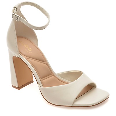 Sandale elegante ALDO albe, FLORIANNA 121, din piele naturala