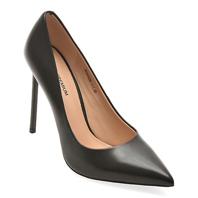 Pantofi eleganti EPICA PREMIUM negri, 249836, din piele naturala