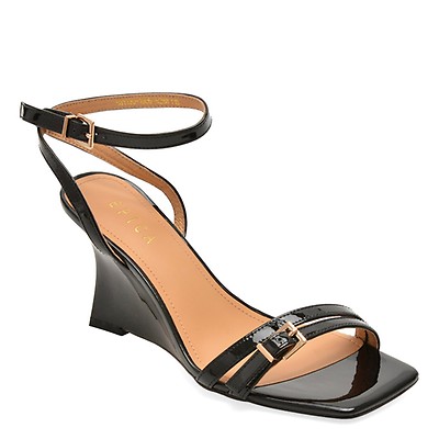Sandale elegante EPICA negre, 4H1130, din piele naturala lacuita