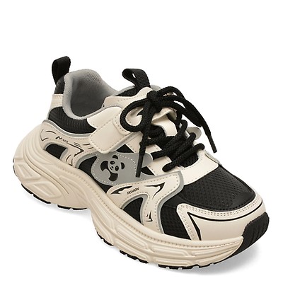 Pantofi sport SELECTION KIDS alb-negru, 61091, din piele ecologica