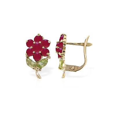 Ruby Earrings 1.1ctw in 9ct Gold | QP Jewellers