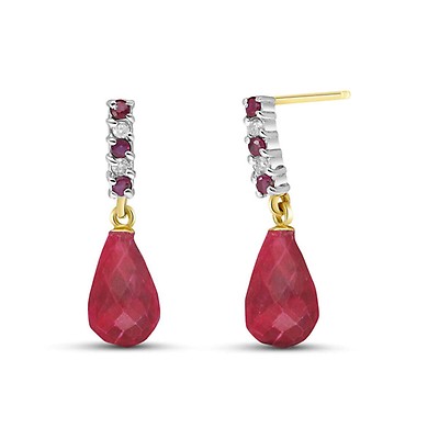 Ruby Earrings 1.1ctw in 9ct Gold | QP Jewellers