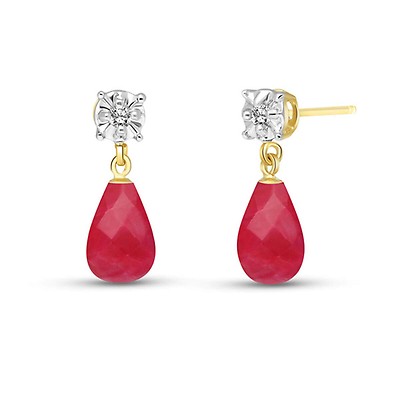 Ruby Earrings 1.1ctw in 9ct Gold | QP Jewellers