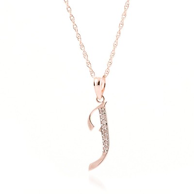 Diamond Pendant Necklace 0.04ctw in 9ct Rose Gold | QP Jewellers