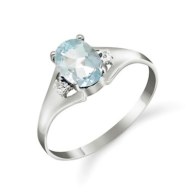 Sterling silver aquamarine engagement on sale rings