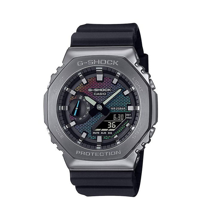 Black and silver g shock watch best sale