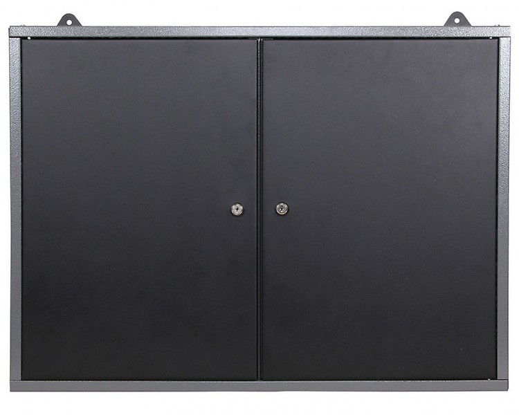 Armario doble colgante de Pared 2 y 2 llaves gris/negro