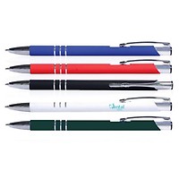 Kugelschreiber Paris Metall Soft Touch - grau | Werbeartikel