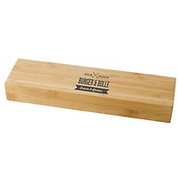 Bambus-Schneidebrett mit Edelstahl-Messer als Giveaway | HACH