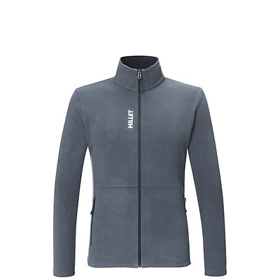 Veste pull polaire ORVIS en maille collée bleu gris fermeture