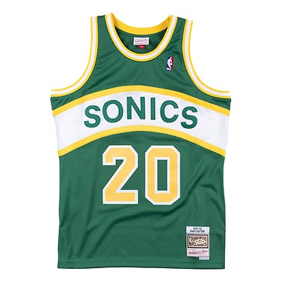 Marca Mitchell & NessMitchell & Ness Durant 35 Replica Swingman Seattle Sonics NBA Jersey White HWC Basketball Trikot 