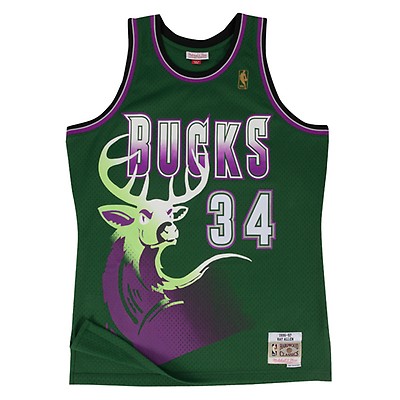 Milwaukee Bucks NBA Ray Allen 2000 Ghost Green Camo Swingman