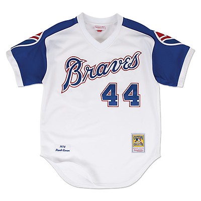 Authentic Jersey Atlanta Braves Home 1974 Hank Aaron