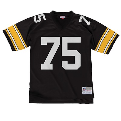 Steelers Joe Greene #75 Men's Mitchell & Ness Authentic Home Jersey - L