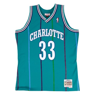 Men's Mitchell & Ness Larry Johnson Black Charlotte Hornets