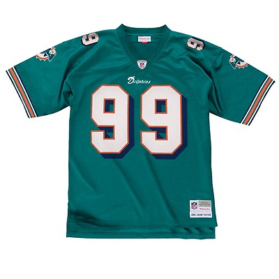 VTG MIAMI DOLPHINS BLUE NFL ZACH THOMAS FOOTBALL JERSEY YOUNG XL (18-20)  SHIRT