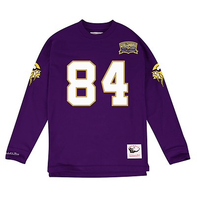 Men's Mitchell & Ness Randy Moss Purple Minnesota Vikings Retired Player Mesh Name & Number Hoodie T-Shirt