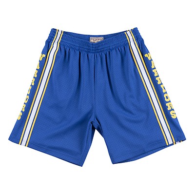 Men's Mitchell & Ness Royal/Gold Golden State Warriors Hardwood Classics 1995 Split Swingman Shorts Size: 4XL