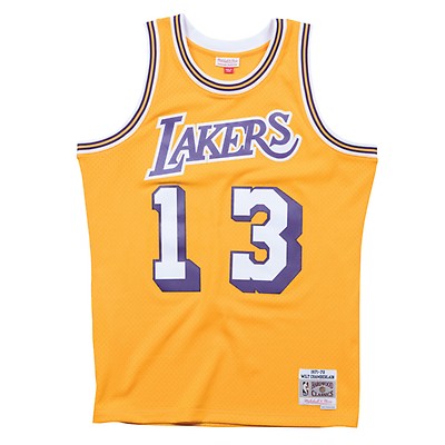 Men's Mitchell & Ness Wilt Chamberlain Gold San Francisco Warriors 1962/63  Hardwood Classics Swingman Jersey 