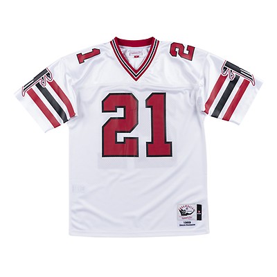 Men's Mitchell & Ness Deion Sanders Black/Red Atlanta Falcons Big & Tall  Split Legacy Retired Player Replica Jersey