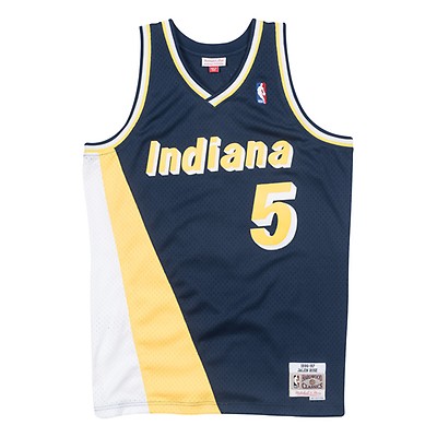 Men's Mitchell & Ness Mark Jackson Navy Indiana Pacers 1996-97 Hardwood Classics Swingman Jersey Size: Large