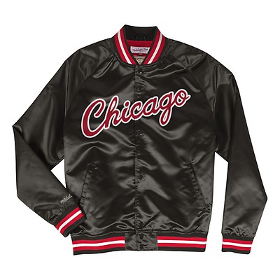 Women's Mitchell & Ness Red Chicago Bulls Galaxy Sublimated Windbreaker  Pullover Full-Zip Hoodie