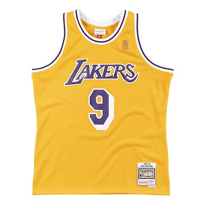 Los Angeles Lakers Mitchell & Ness 1996-1997 Hardwood Classics On Court  Authentic Shooting T-Shirt - Purple