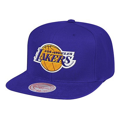 Mitchell & Ness Los Angeles Lakers STA3 Wool Snapback Cap Purple