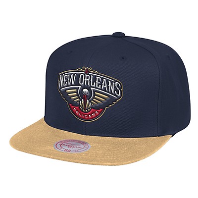 New Orleans Pelicans Mitchell & Ness Two-Tone Wool Snapback Hat - Navy/Gold