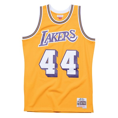 Men's Los Angeles Lakers Wilt Chamberlain Mitchell & Ness Gold Hardwood  Classics Stitch Name & Number T-Shirt