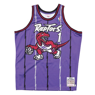 Men's Mitchell & Ness Tracy McGrady Purple Toronto Raptors 1998/99 Galaxy Swingman Jersey Size: Large