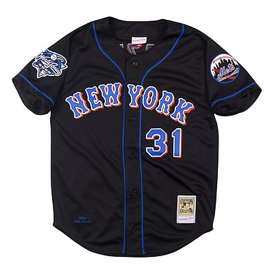 Mike Piazza New York Mets Mitchell & Ness Cooperstown Collection Mesh Batting Practice Jersey - Black