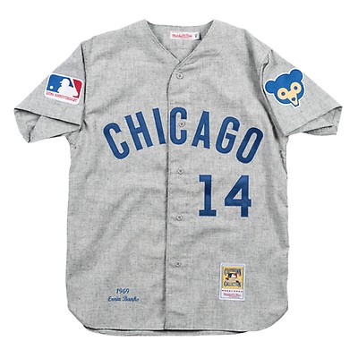 Nike Men's Chicago Cubs Cooperstown Ernie Banks #14 White Cool Base Jersey