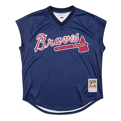 Men's Mitchell & Ness Greg Maddux Navy Atlanta Braves Cooperstown  Collection Batting Practice Jersey